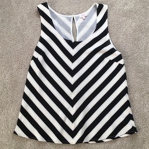 Pixley brand from Stitch Fix striped tank blouse L